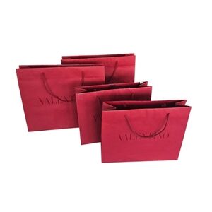 Valentino Red Women's Empty Bags 2 Large 2 Medium